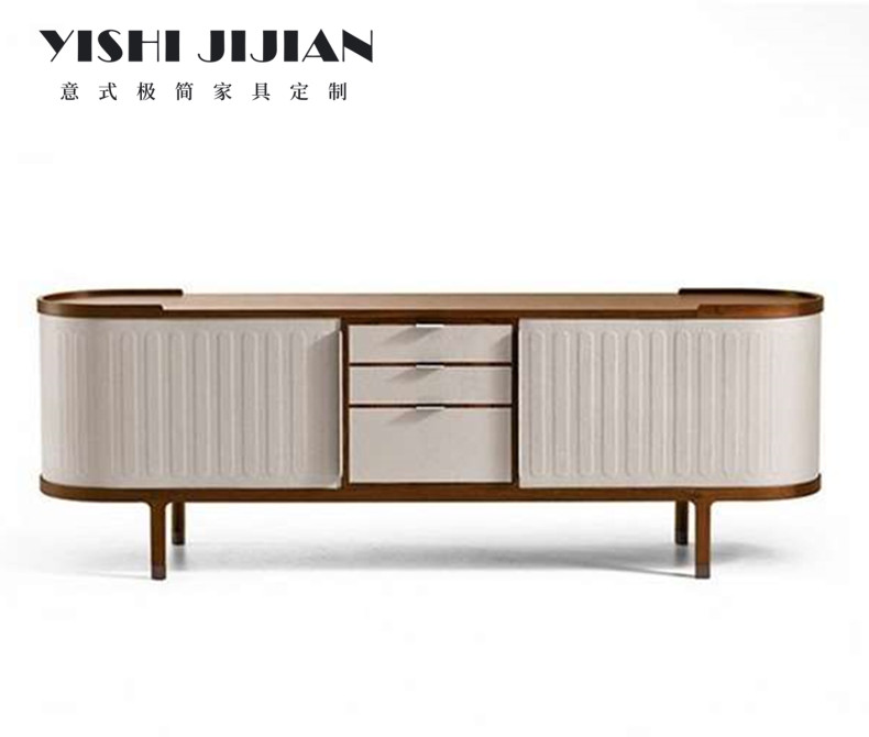 Italian minimalist dining cabinet tea cabinet Nordic light luxury side cabinet sofa side cabinet cupboard cabinet model room TV cabinet customization