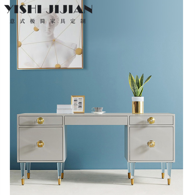 Italian light luxury neoclassical model room desk model room Nordic style modern minimalist American dressing table customization