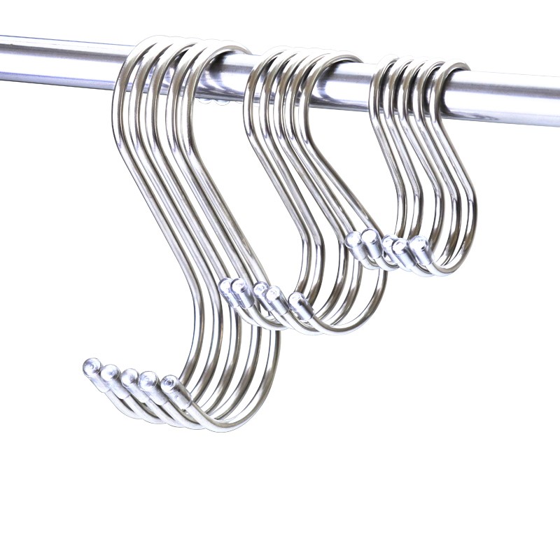 Hook Wall-mounted Hood Hook Stainless Steel Type Hook Multifunction Hook Hung Sap Meat Hook Kitchen Free Stiletto S Hook