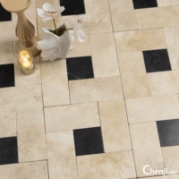 Ретро васаби в стиле бежевый черный камень задняя буква мозаичная клетчатая квадратная плитка Пол Камня Анти скольжение плитка на полу B & B