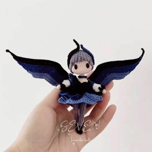 (Electronic illustration) Little Joe Swan's dream crochet illustration glory diy relieve boredom handmade doll crochet