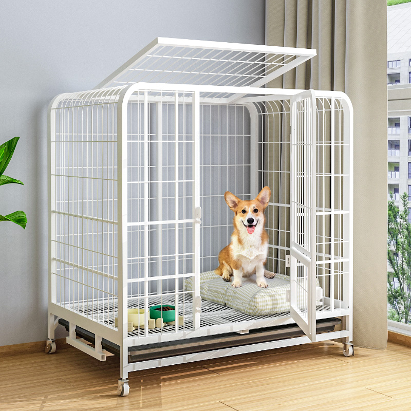 Dog Cage Sub Medium Small Dog Interior With Toilet Separated Teddy Dog Cage Large folding pooch Fence Style Villa