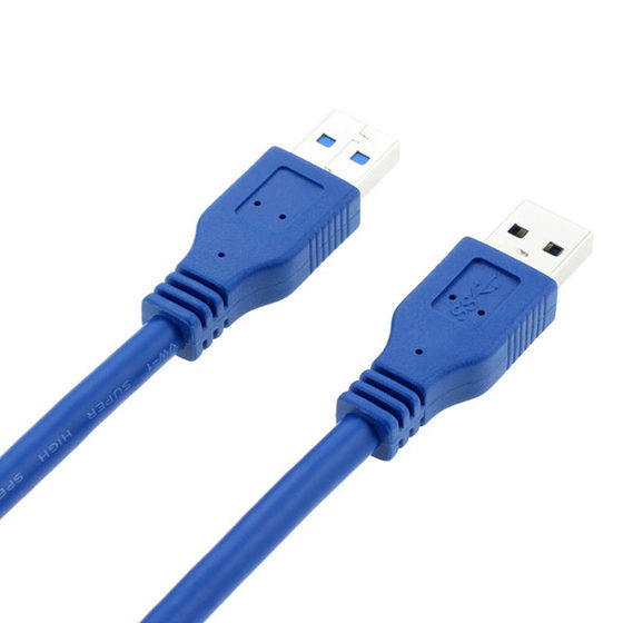 확장 케이블 파란색을 복사하기 위한 양면 USB3.0 남성-남성 데이터 케이블 하드 드라이브 노트북 라디에이터 전송