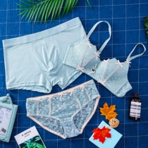 Its all Lions no steel ring Three sets pure cotton lovers lingerie lovers briefs cute men and women with bra bra