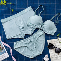 Its all limen pure cotton lovers underwear three sets lovers briefs cute men and women a couple with bra sexy cute