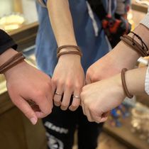 Male and female goros lifetime Ring 100 Gift Bull Leather Bracelets Japanese Leather Bracelets High Bridge Goro Lovers brothers