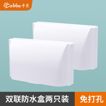 Type 86 toilet bathroom outdoor adhesive switch socket protective surface cover splash-proof waterproof box socket waterproof cover