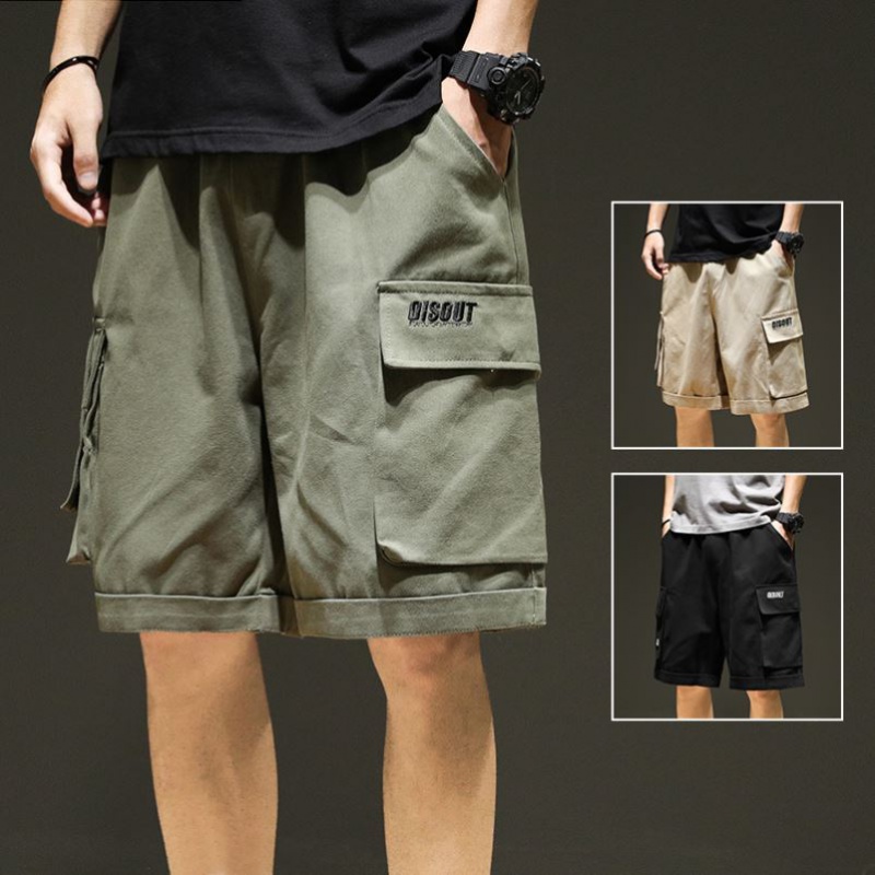 Frock shorts men's summer outside wearing thin pants trendy boomers Ins pure cotton casual loose 5 50% 50% pants