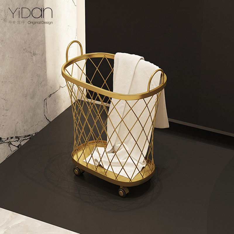 Denmark YIDAN Nordic iron toy clothes storage basket bathroom dirty clothes basket laundry basket laundry Lou dirty clothes basket
