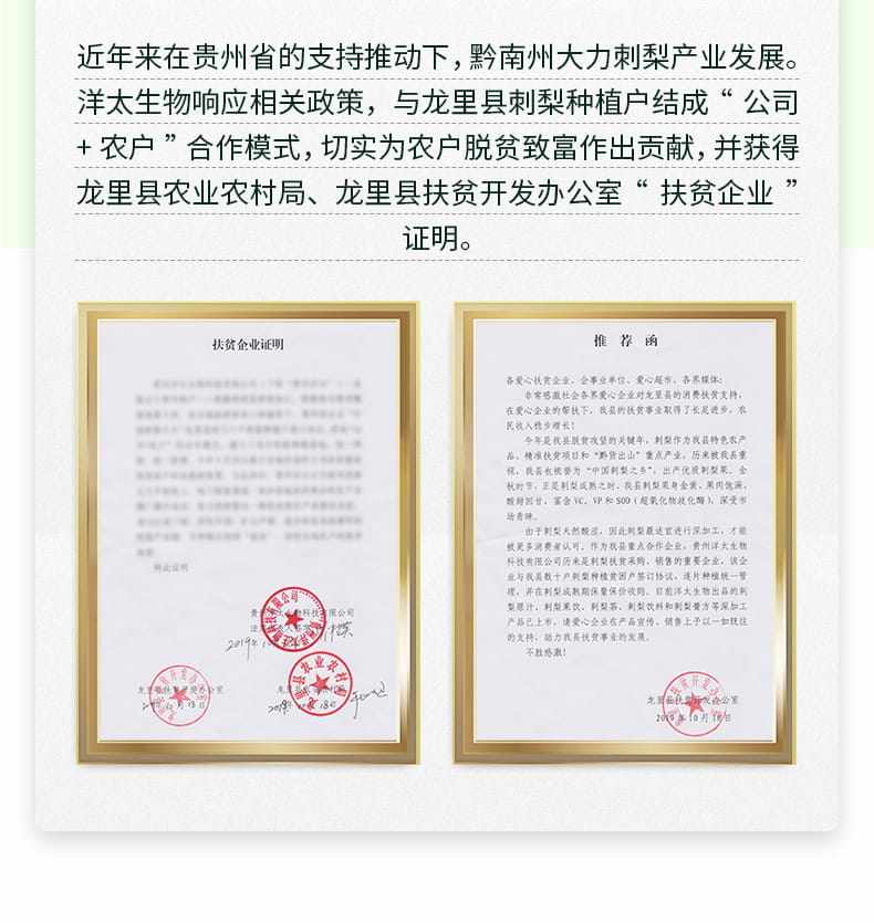 千优谷 高维C刺梨汁饮料 添加益生元 245ml*6瓶 图12