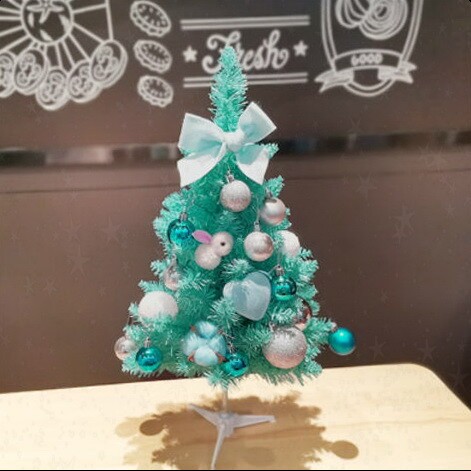 Net red Korean-style blue Christmas tree decoration set small package simulation encrypted home fake tree ins wind 1 5 meters