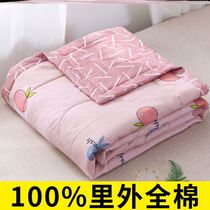  Tim Mercury cloud 100%inside and outside cotton summer cool quilt air conditioning quilt summer single washable cotton quilt core thin spring and autumn