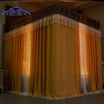  Add mercury cloud dust-proof and shading bed curtain mosquito net integrated 2 meters 1 8m bed 1 5 bracket fixed Princess wind household