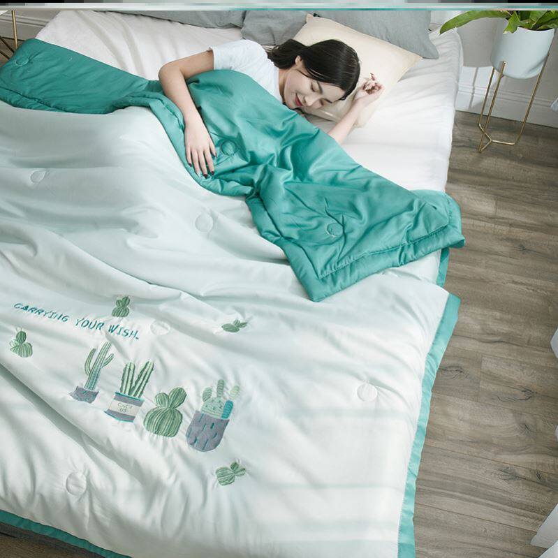 Add Water Stars Clouds Ice Silk Air Conditioning Summer Cool Quilted By Thin Quilt Bifacial Sky Silk Summer by Modale Seasons Single Double Quilt Core