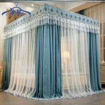  Tim Mercury cloud European luxury mosquito net household double 1 8m stainless steel bracket shading bed curtain cloth 1 5m double layer
