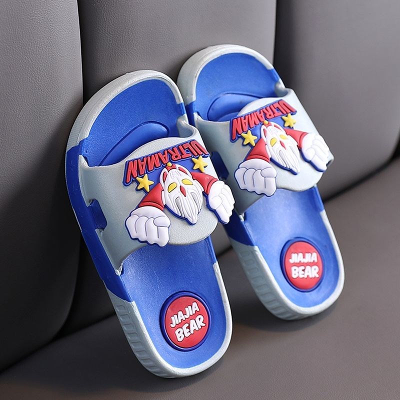 Children slippers Ottmann Superman cartoon CUHK Indoor Soft Bottom Baby Non-slip Beach Toddler Kids Sandals