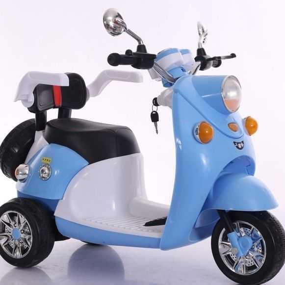 Children's electric car three-wheeled Mulan locomotive charging car male and female babies remote control large electric bottle music Early teaching can sit