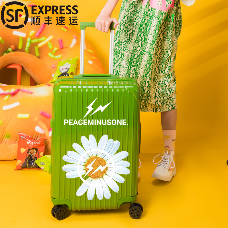 INS ultra light luggage woman 24 inch travel password suitcase strong durable pull box custom logo pattern
