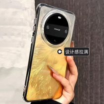 Suitable for Huawei mate60pro mobile phone case gradient feather yarn foxtail p50 40 fashion high-end