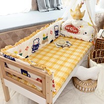 High-end High-end Crib Bed Fencing Baby Full Cotton Bed Pint Splicing Bed Circumference Soft Bag Baby Boy Pure Cotton Crashworthy Enclosure