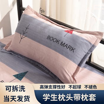 Pillow Core Neck Support Pillow for Sleep, Pair Set for Home Use, Adult Single/Double with Pillowcase, Student Dormitory, Whole Head Support for Men