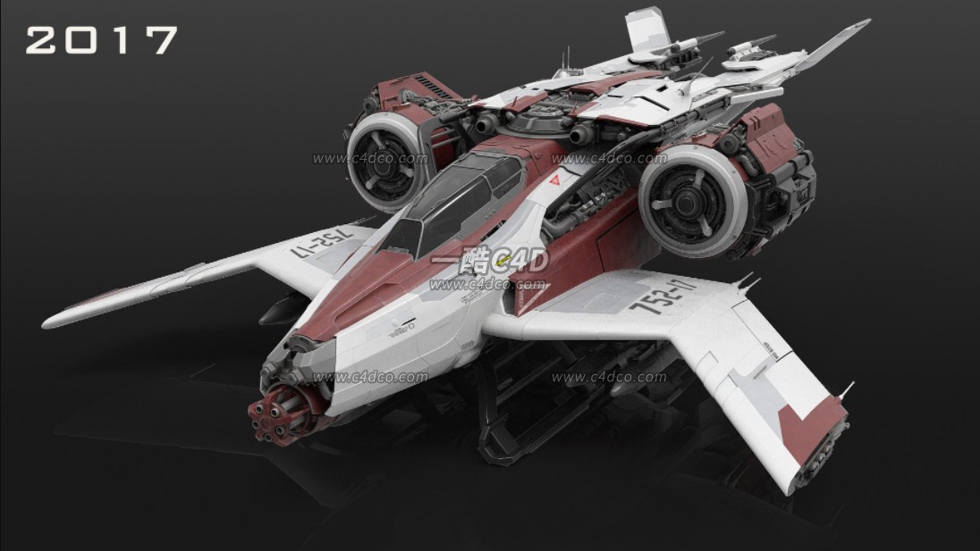 128个外太空科幻宇宙飞船零部件3D模型