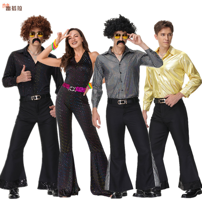 Halloween Cos Retro Disco Costume 70S Hippie Bar Annual Meeting Performance Costume