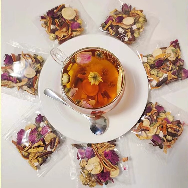Dandelion and Rose Flower Tea (Loose Tea) Combination Tea, 12g*20 Small Bags of Flower Tea