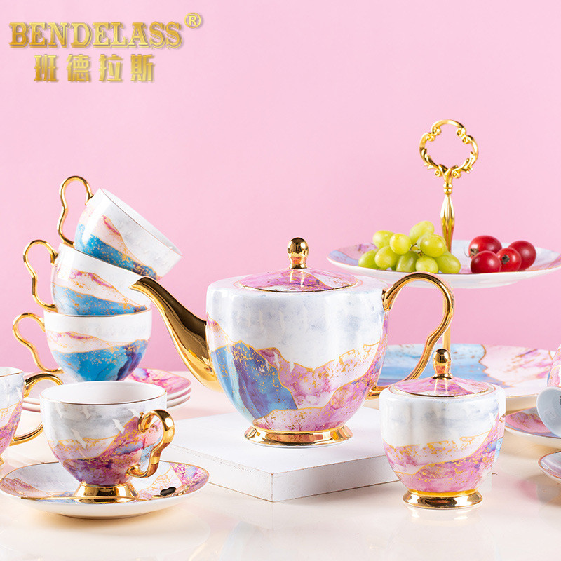 Banderras au style high face value coffee cup ins wind bone porcelain afternoon tea set for home delicately luxurious coffee furniture