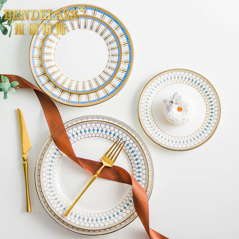 Banderas plate Home 2021 new net red ins Wind cutlery European style steak dinner plate light extravagant single dishes