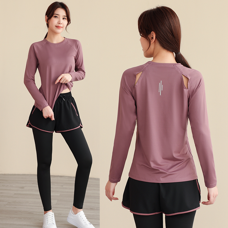 Fitness Room Sports Yoga Suit Quick Dry Woman Running Long Sleeve Fat Mm Big Code Morning Run Loose Net Red Casual Clothes-Taobao