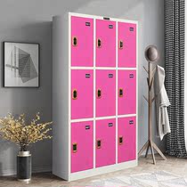 Color locker staff locker workshop change wardrobe barber shop locker gym storage cabinet Rose Red