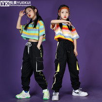 Girl Xia Dew Navel Relaxation Suit Children Jazz Dance Modern Wind Practice The Trend Street Dance Hip Hop and Hip Hop