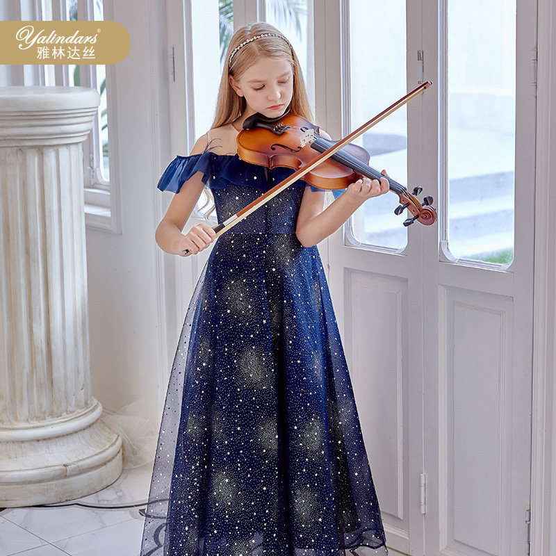 Yalindas children's multi-occasion dress female big children's dress violin host birthday party costumes