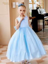 Yallinda Silk Girls dress Dress Vest Style Dress Womans Princess Pompong skirt 2022 Ocean Dress Rehearsal