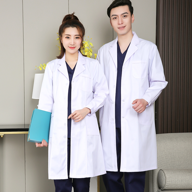 White Coat-Coat Short Sleeve Female Doctor Wear Laboratory Chemistry Long Sleeve Summer Thin style Body Oral Beauty Salon workwear
