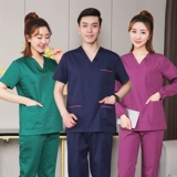 Эластичная быстросохнущая униформа врача для работы, летняя одежда, униформа медсестры, комплект, короткий рукав