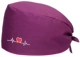 Сиреневая шапка, с вышивкой