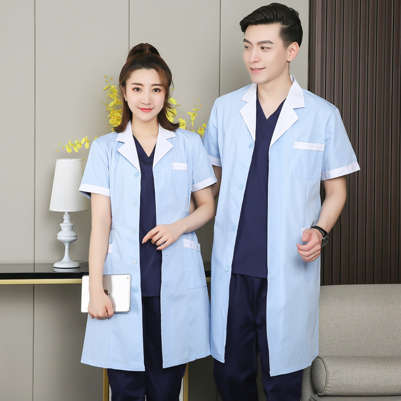 Nurse Drugstore Health Care White Coat Long Sleeve Workwear Woman Dispensary For Body Clothing Summer Short Sleeve Beauty Salon Doctor