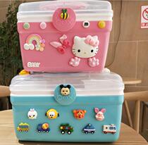 Medicine box Cute cartoon family net red household storage box Multi-layer multi-functional large capacity portable student dormitory