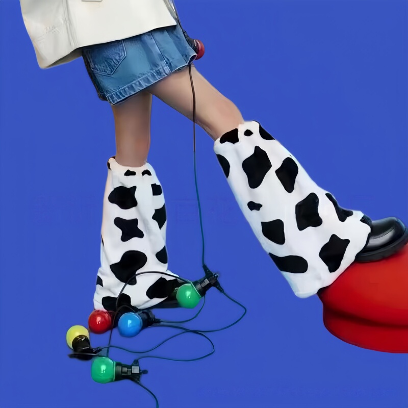 Toy Story Woody Trish Plush Socks Cow Pattern Faux Fur Leg Warmers Cosplay Foot Covers Toy Story Woody Trish Plush Socks Cow Pattern Faux Fur Leg Warmers Cosplay Foot Covers