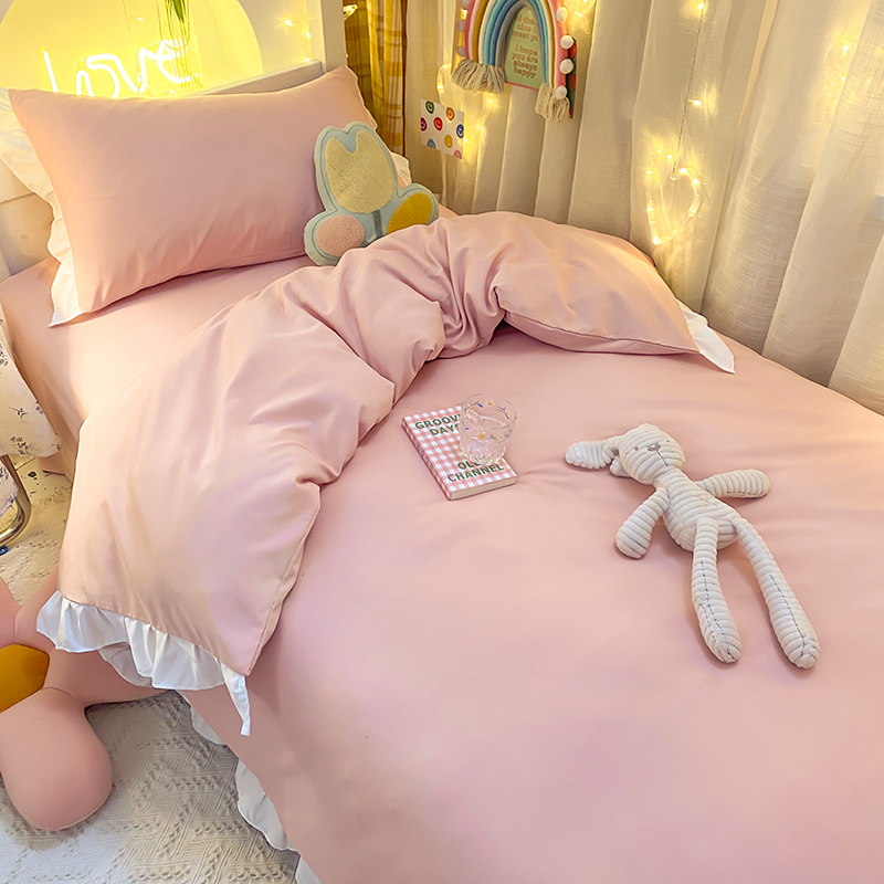 Student Dormitory Bed bedding Six sets with quilt core Pillow Core Full Suit Single Full Set With Quilt Pillow-Taobao