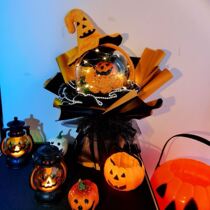 @Sakura Blossom Bouquet Gift Gift with Halloween gift Pumpkin Witch Decorated Candy Bouquet Gift Gift Gift