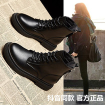 Fall New Pint Full Leather Double Zipper Martin Boots (Beauty Money Legs) Whiskered Women Shoes Shake-Up Warm Cantonal Speed Footwear Industry