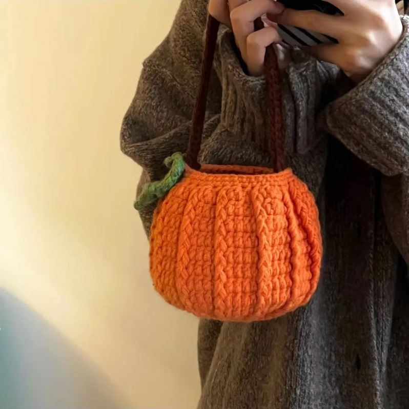 Tikyin@Xiaoyan Same Halloween Pumpkin Halloween Halloween Halloween handbag Handling Halloween Handling Material Pack Creative