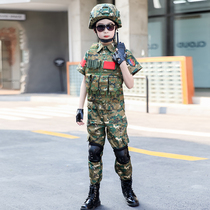 Childrens camouflage suits boys and girls special forces development training summer camp students military training clothing summer short sleeves