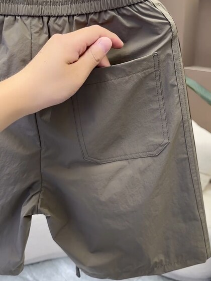 2025新款夏季薄款透气简约短裤男士时尚潮流青少年百搭休闲五分裤