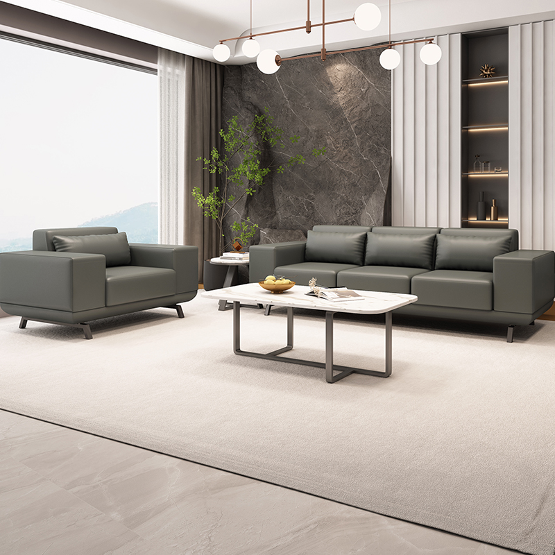 Office sofa minimalist modern 4s Shop VIP room Atmosphere light extravagant business reception Guest Tea Table Combo Suit