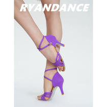 RYANDANCE (RD) wisteria color handmade custom Latin dance shoes low heel medium and high heel dance shoes