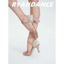 RYANDANCE (RD) sparkling fine lace splicing handmade custom Latin dance shoes versatile